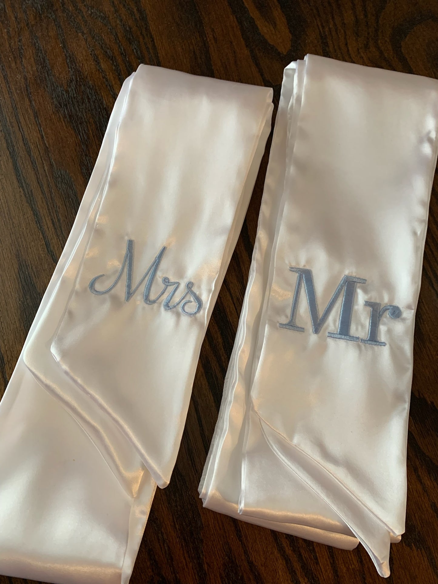 Custom Wedding Chair Sash