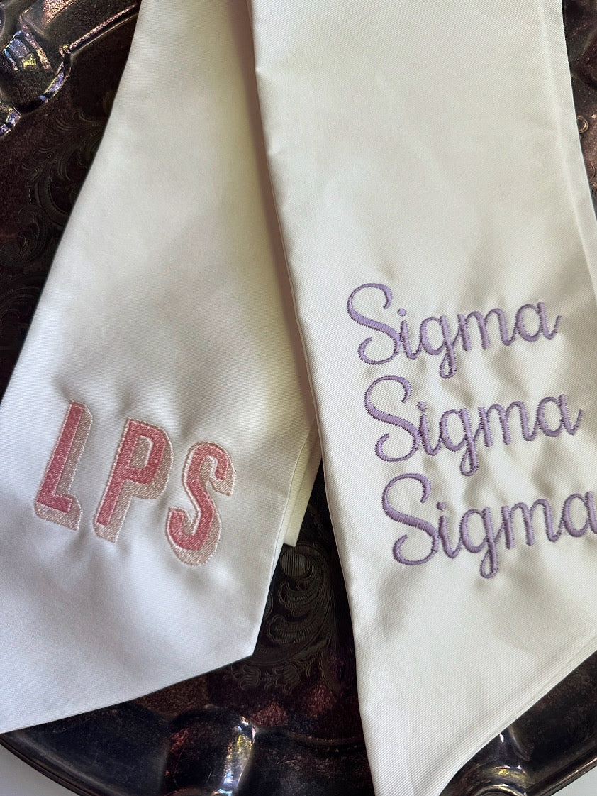 Canvas Wreath Sash
