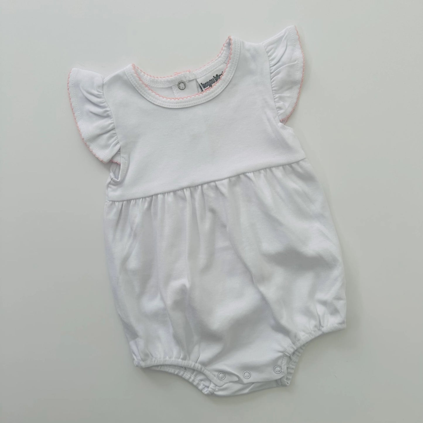 White Bubble with Picot Trim