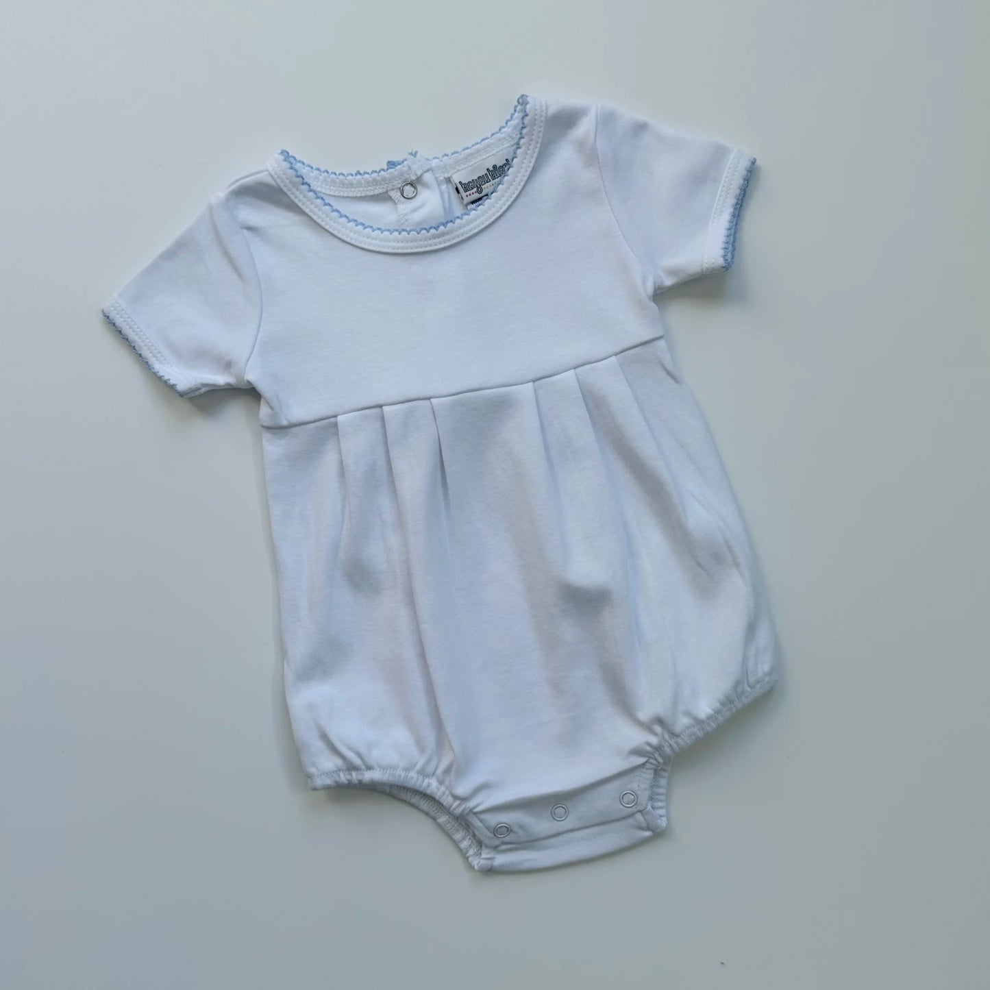 White Bubble with Picot Trim