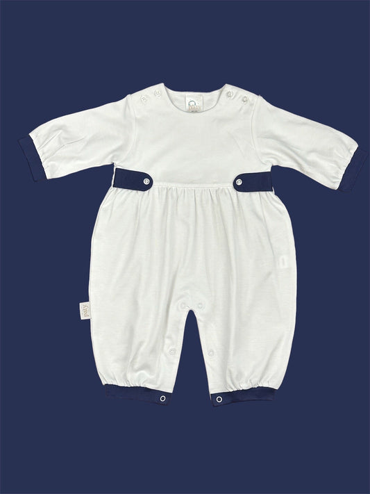 Pima Cotton Romper with Tabs